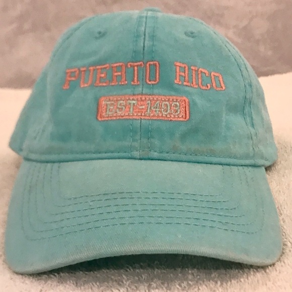 ESY for Puerto Rico Women on Lime Green Adjustable Travel & Beach Baseball Cap - Picture 1 of 15